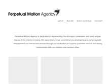 Tablet Screenshot of perpetualmotionagency.com